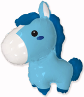 Balon foliowy 24" FX - Konik (niebieski)