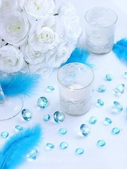 Diamentowe konfetti, turkus, 12mm, 1op.