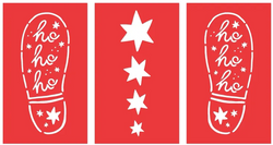 Szablony Ślady Świętego Mikołaja Dekoracja 3szt.