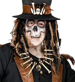 NASZYJNIK Szyję KOŚCI Czaszka Szaman Jaskiniowiec