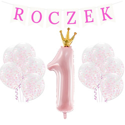 Zestaw na Roczek, balony, baner, 1 kpl.