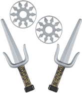 Zestaw Akcesoria Broń NINJA Sai Shuriken 4szt.