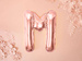Balon foliowy Litera "M", 35cm, różowe złoto 1szt.