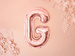 Balon foliowy Litera "G", 35cm, różowe złoto 1szt.