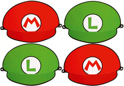 Czapeczki Super Mario, 8 szt.