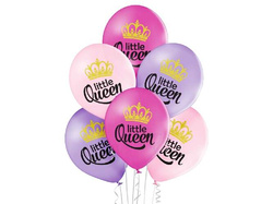 Balony lateksowe 12 cali, Little Queen, 6 szt.