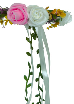 Opaska na Głowę Wianek Komunijny Róże Komunia