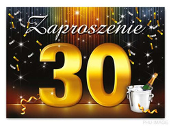 Zaproszenie na 30 urodziny, 1 szt.