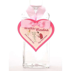 Zawieszki na alkohol z różowym sercem, 25 szt.