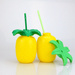 Kubek HAWAJSKI ananas ze słomką, 1szt.