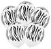 Balony 30 cm, Zebra, Pastel Pure White, 5 szt.