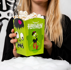 Pudełka Kubełek na Popcorn Halloween Monster 6szt.