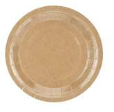 Talerzyki okrągłe, kraft, 18 cm, 6 szt.
