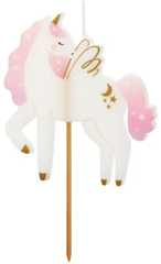 ŚWIECZKA na Tort Ciasto Magiczny JEDNOROŻEC 9cm