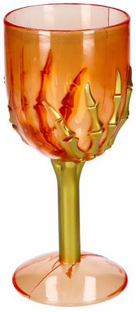 Pomarańczowy KIELISZEK Kielich Wina DŁOŃ 18cm