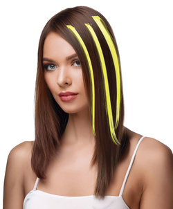 PASEMKA Pasma do Włosów ŻÓŁTE 50cm 3szt.