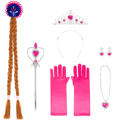 Akcesoria do przebrania Księżniczka srebrno-różowe