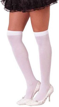 Pończochy Długie Skarpety Zakolanówki BIAŁE