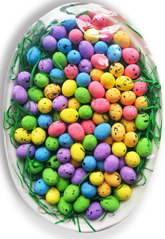 Jajka styropianowe kolorowe 100szt.1,5cmx1,8cm