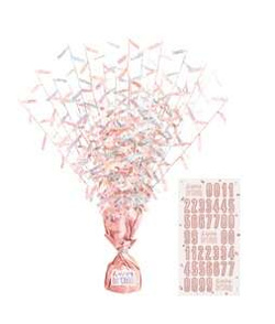 Dekoracja na stół z naklejkami, Różowe Złoto