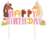 Topper na tort KONIKI Konie Happy Birthday 14cm