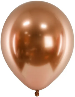Balony Metaliczne Chrom Glossy MIEDZIANE 50szt.