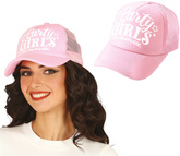 Czapka z Daszkiem Różowa z Napisem PARTY GIRLS