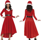 Strój Kostium Sukienka Mikołajka PANI MIKOŁAJOWA L
