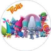 Opłatek tortowy 14 cm, Trolle Trolls  1 szt.