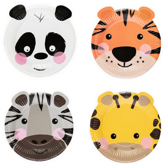 Talerzyki ZWIERZĄTKA Safari 18cm 4szt.