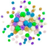 Pompony akrylowe mix pastel, 78 szt.