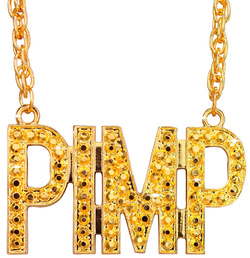 Naszyjnik Wisiorek Złota Zawieszka PIMP HipHop Rap