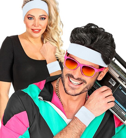 OPASKI Na Nadgarstki Ręce BIAŁE Disco Lata 80 2szt