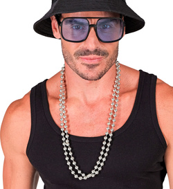 Zestaw Naszyjniki SREBRNE Disco Lata 80, 2szt.