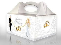 Pudełko na ciasto weselne, 1 szt.