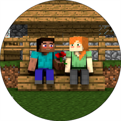 Opłatek tortowy 20 cm, Minecraft 1 szt.