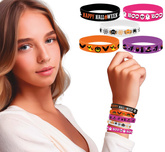 Bransoletki OPASKI SILOKONOWE Mix Halloween 5szt.