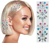 Naklejki Biżuteria Kryształki Kolorowe do Włosów