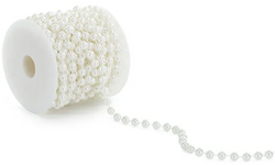 Sznur Pereł PERŁY na Szpuli Białe Perłowe 10m