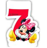 Świeczka cyferka 7 „Minnie Cafe” 1szt
