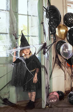 Czarna SPÓDNICZKA Złote Gwiazdki Andrzejki 3-7 lat