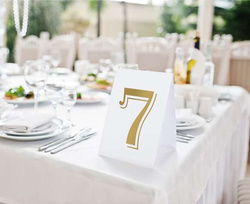 Numery Numerki na Stół Weselny Ślub 10x15cm 12szt.