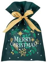 Worek na prezenty świąteczny zielony