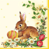 Serwetki Wielkanocne Zajączek 33x33cm 20szt.
