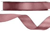 Tasiemka satynowa, ciemny brudny róż 12mm/25m