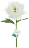 Sztuczny Kwiat - Biała Piwonia, 35 cm