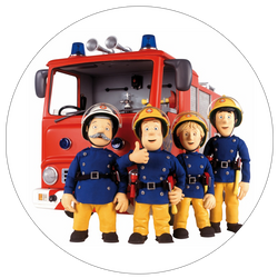 Opłatek tortowy 14 cm, Strażak Sam 1 szt.