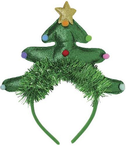 Opaska Świąteczna na Głowę Zielone Drzewko CHOINKA
