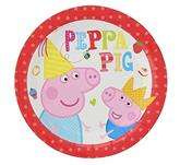 Talerzyki papierowe Świnka Peppa, 18 cm, 8 szt.