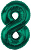 Balon Foliowy Cyfra 8 OSIEM Zieleń Butelkowa 85cm